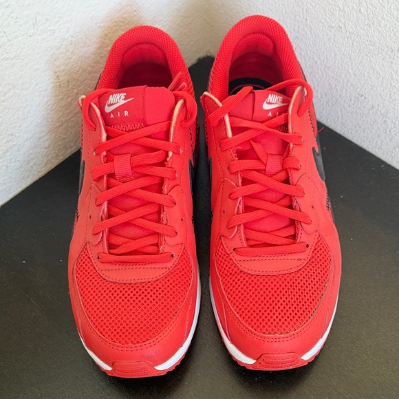 Nike Shoes - Nike Air Max Excee Red Women's Air Sneakers with Black Swoosh.